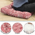 thumbnail image 5 of Bohemian Ethnic Rustic 24" Oversized Zabuton Floor Cushion - Colorful Hippie Exotic Meditation Seat with 9-Point Stitching, Earthy Tribal Style for Home Decor & Relaxation, 5 of 7