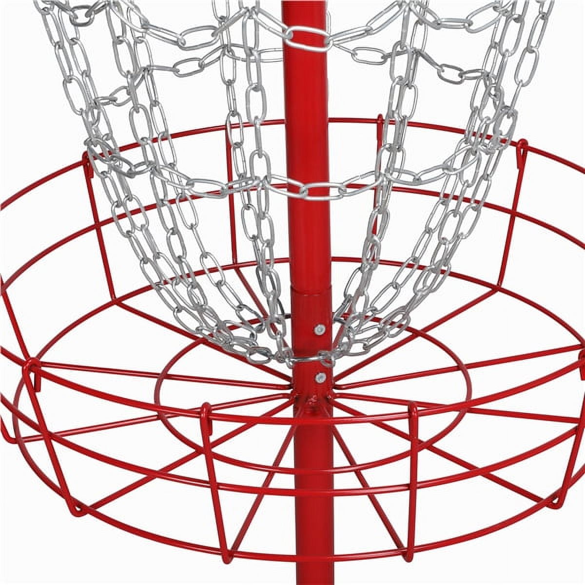 SmileMart 12-Chain Disc Golf Goal for Target Practice, Red