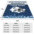 thumbnail image 5 of Custom Indianapolis Blanket Personalized Throw Blankets Name and Number for Men Women Boy Football Style Decor Gifts, 5 of 6