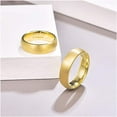 thumbnail image 4 of Classic 6mm Gold Brushed Finish Tungsten Carbide Rings for Men Women Domed Wedding Band Comfort Fit Size 5-12, 4 of 6