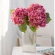 thumbnail image 4 of XmhyTop piezas de flores de hortensia artificiales de 21 pulgadas, grandes, naturales y realistas, con tacto real (rosa), 4 of 5