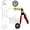 Red + Protected Gauge, variant on LeLuv Ultima Penis Pump, Brass w/ Red Handle, Silicone Grip, Clear Hose Protected Gauge | Silicone, 4 Cock Rings | 12" x 2.125" Cylinder