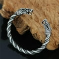 thumbnail image 3 of K-KED Fashion Silver Cross Cuff Bracelet Men Adjustable Stainless Steel Bangle Jewelry-#1, 3 of 6