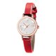thumbnail image 2 of Reloj unisex de moda con esfera redonda y elegante reloj de pulsera analógico de cuarzo (banda roja con espejo blanco), 2 of 2