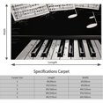 thumbnail image 2 of Instrumental Washable Area Rug Music piano 3D Printed Carpet Non Slip Area Rug, Rugs Soft Flannel Floor Carpet Living Room Bedroom Throw Runner Rugs 4x6ft, 2 of 8