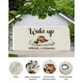thumbnail image 2 of Cartoon Groundhog Garage Door Banner Covers, Wake Up Spring Is Coming Linen Texture Large Hanging Indoor/Outdoor Backdrop Background for Christmas Winter Party Decor, 6.9x8 FT, 2 of 9
