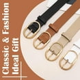 thumbnail image 4 of 2 Pack Women's Belts for Jeans Pants Fashion Gold Buckle Ladies Dress Belt, 4 of 6