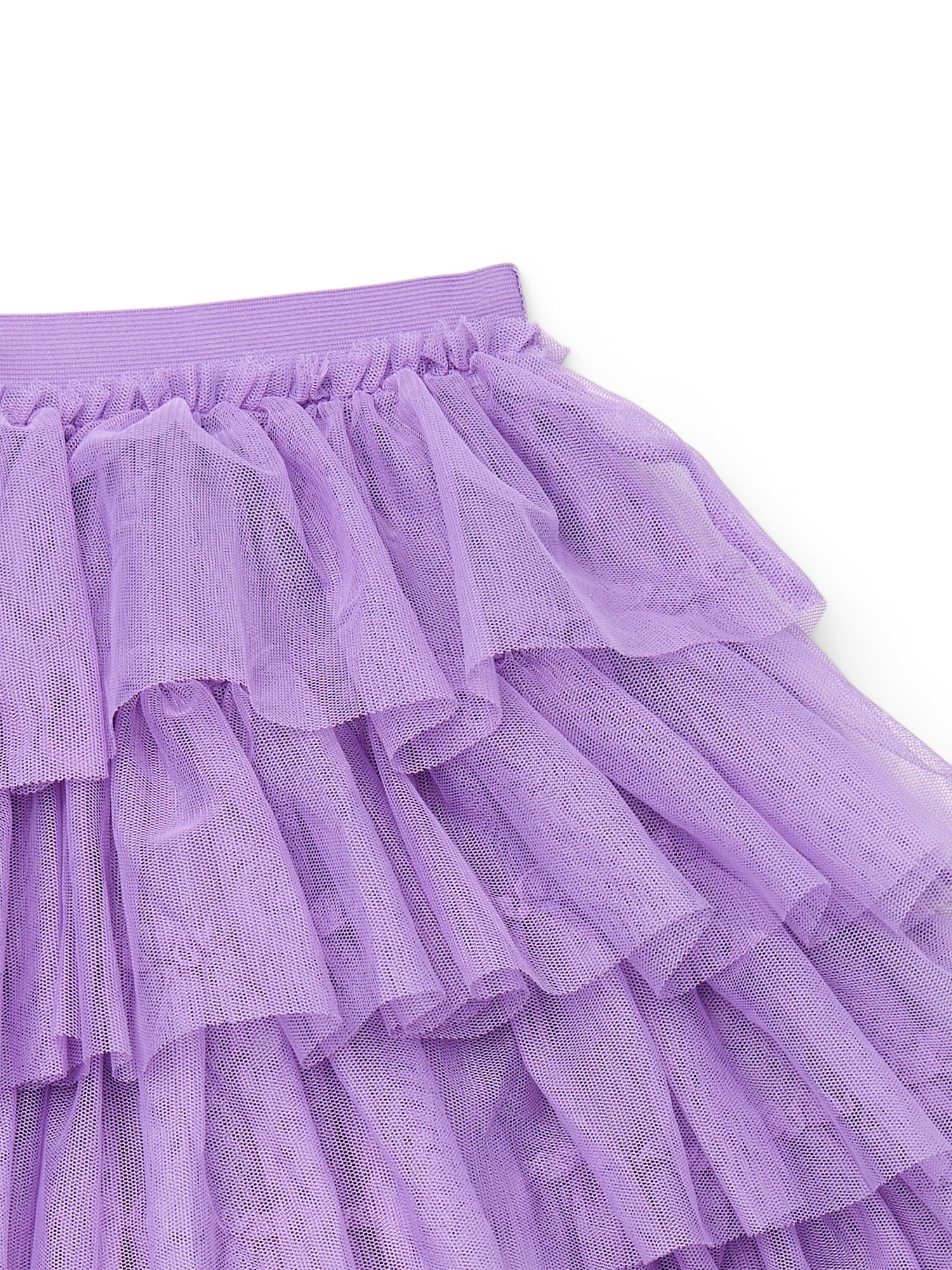 Wonder Nation Little Girls Mesh Tiered Skirt, Sizes 4-10