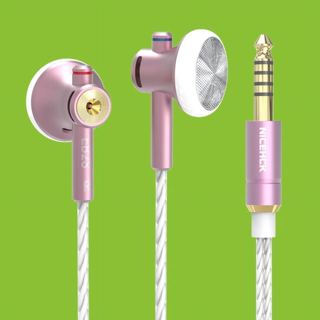 Auriculares con control de fiebre, micrófono con cable, tapones para los oídos de metal CNC