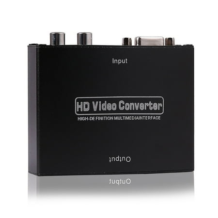 HDE VGA w/Audio to HDMI Video Scaler Converter Box with Power Adapter VGA to HDMI Adapter