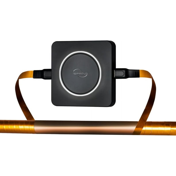 iSpring ED2000S Descalcificador para Toda la Casa, Acondicionador Electrónico Alternativo para Agua Dura sin Sal, Diseño de Luz LED con Imán, Evita la Acumulación de Óxido y Sarro, Color Negro
