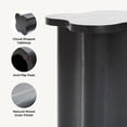 thumbnail image 3 of LuxenHome Black Modern Cloverleaf MDF Wood Side Table, 3 of 6