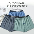 thumbnail image 6 of Men's Boxer Short,Bamboo Viscose Knit Boxers for Men,Classic Loose Fit Cooling Underwear,3 Pack, 6 of 9