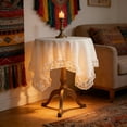 thumbnail image 3 of Small fresh lace lace messy linen tablecloth, household round table cloth, 3 of 5