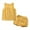 Yellow, variant on MXIEZI Baby Boys Girls 2Pcs Sleeveless Vest Outfit Kids Summer Pullover Soft Casual Sets for 3M-4Years Infant Toddler Cotton Linen Vest Top Shorts Set