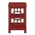 thumbnail image 4 of Convenience Concepts Table d'Appoint Town Square avec Étagères en Bois Rouge Canneberge, 4 of 7