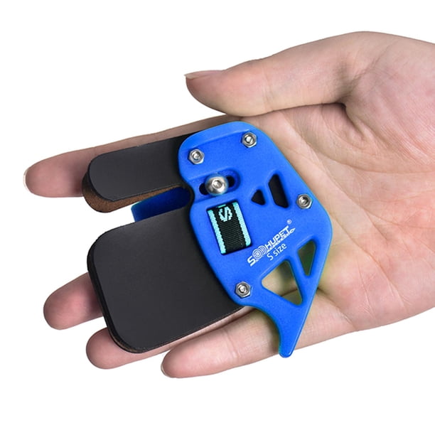 Tiro con arco Flecha Recurvo Arco Lengüeta derecho Cuerda de arco protector Azul S Cola Lengüeta de tiro con arco