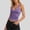 Purple, variant on Women's Cami Tops Plunge V Neck Undershirts Slimming Sleeveless Tank Top Soft Summer Solid Color Cropped Camisole White 2XL