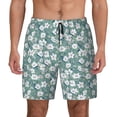 thumbnail image 3 of Uemuo Floral Pattern Mens Swim Trunks Quick Dry Board Shorts with Mesh Lining, Stretch Beach Shorts Quick Dry No-Chafing Board Shorts-, 3 of 9