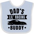 thumbnail image 3 of Inktastic Dads Lil Racing Buddy Boys or Girls Baby Bib, 3 of 4