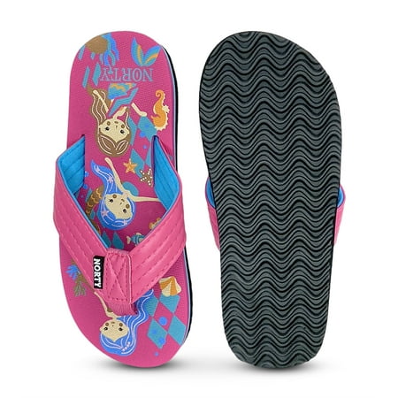 

NORTY Girls Flip Flops Female Child Sandals Fuchsia - Runs 1 Size Small
