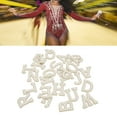 thumbnail image 3 of Iron On Patches, Hat Patches 26Pcs Shiny Rhinestone Elegant Letters Style  For Jacket, 3 of 8