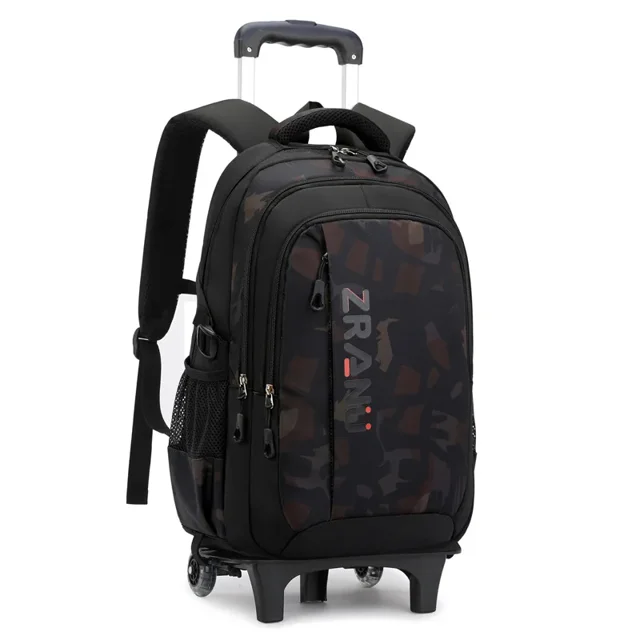 Sac à Dos Scolaire à Roulettes Sacs d'École avec Roues Sacs à Dos à Roulettes pour Garçons Enfants Sac Chariot Scolaire Imperméable