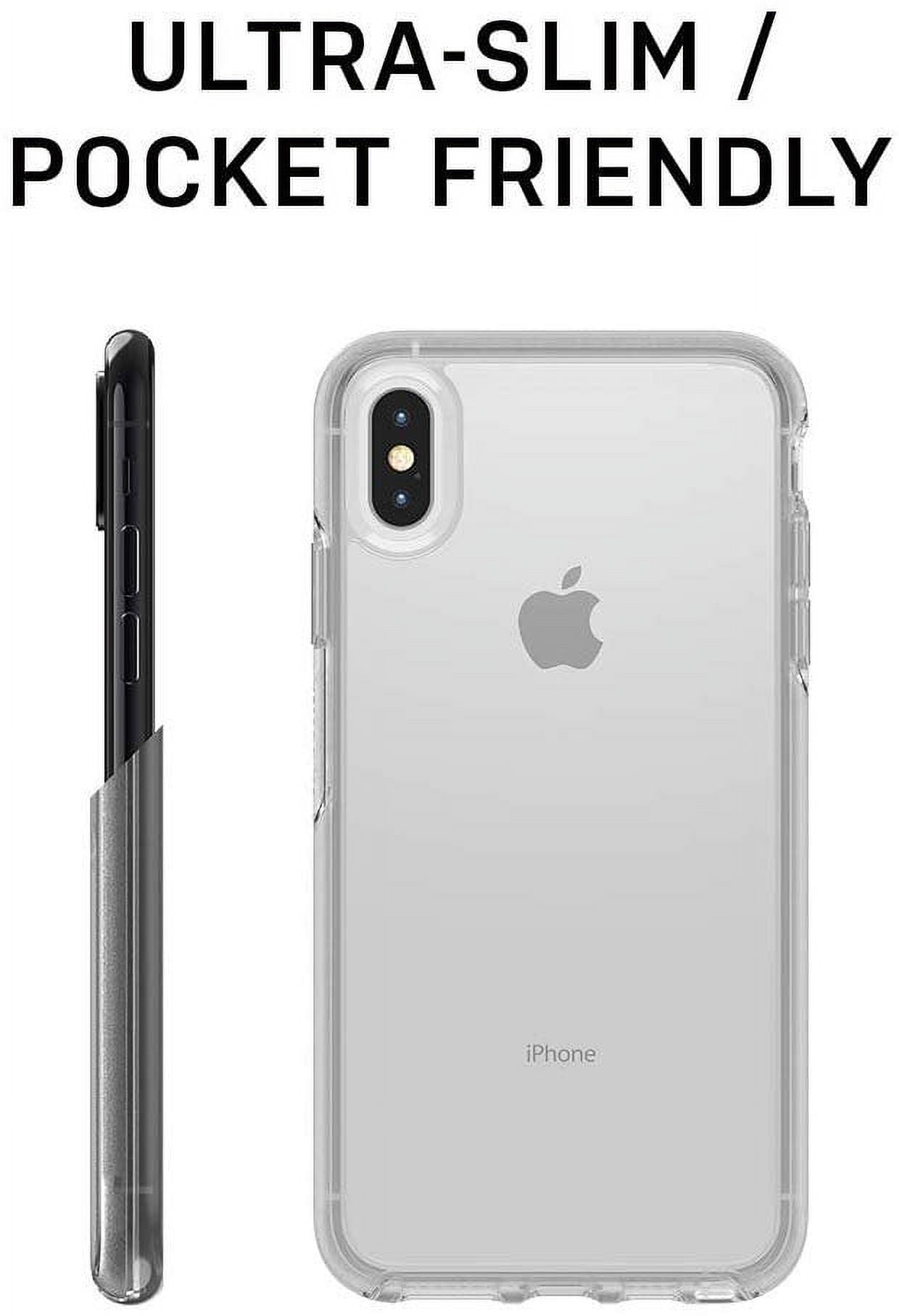 OtterBox Symmetry Clear Series Case for iPhone Xs & iPhone X - Retail Packaging - Stardust (Silver Flake/Clear)