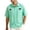 Green, variant on Men's Casual Retro Striped Short Sleeve Button down Shirts Summer Regular Fit Casual Tops with Pockets Grey L