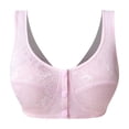 thumbnail image 2 of Lixiuxyad Comfortable Front Closure Bra For Women Vest Style Underwear For Elderly Ideal For Casual Wear All Seasons,Bras for Women Pink 38, 2 of 7
