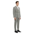 thumbnail image 2 of Tazzio Skinny Fit Double Breasted Shawl Collar 2pc Suit Set, 2 of 4