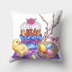 thumbnail image 1 of Funda de cojín para decoración del hogar de piel de melocotón con corona de acuarela de conejito de Pascua Wmkox71yii hfskjfh64, 1 of 2