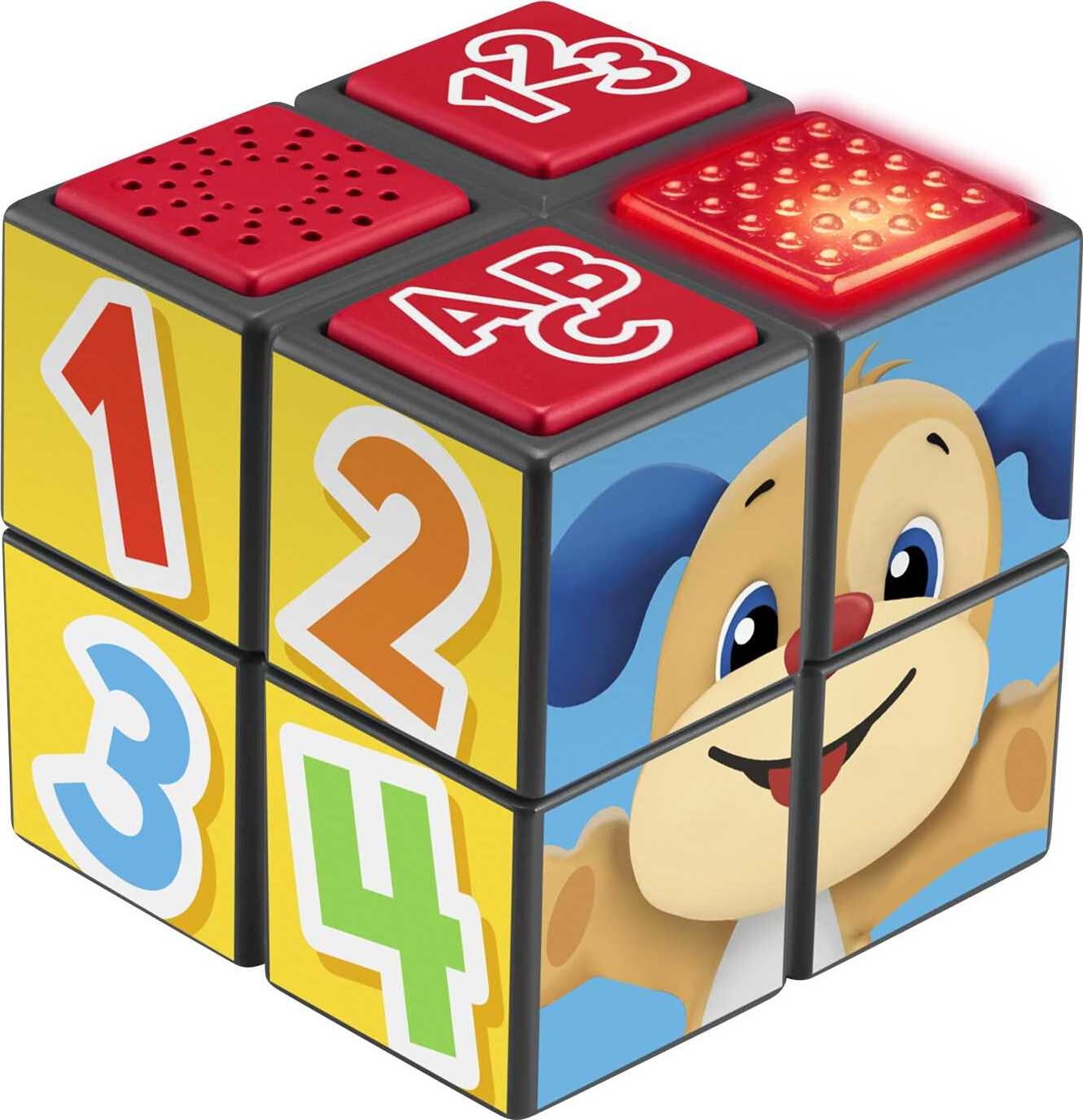 Fisher-Price Laugh & Learn Puppys Activity Cube Electronic Learning Toy for Baby & Toddler