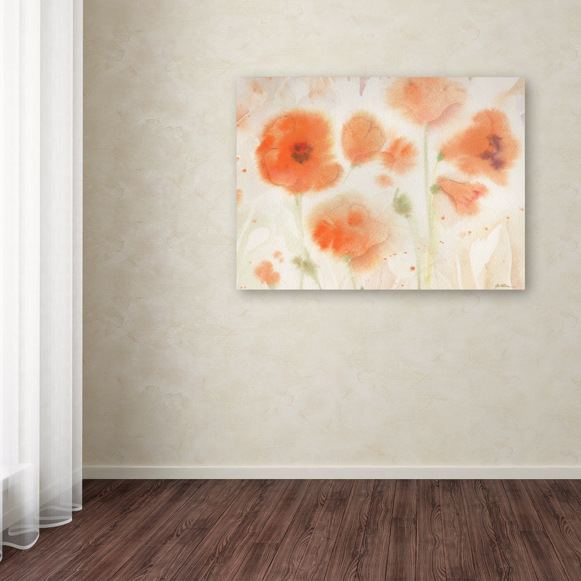 Trademark Fine Art "Orange Tones" Canvas Art by Sheila Golden