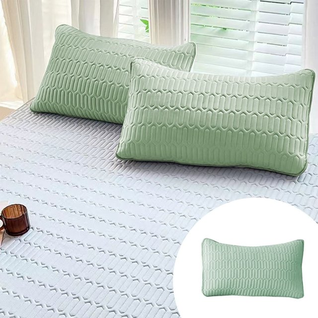YOPTOP Memory Foam Bed Pillow Case - Extra Firm Adjustable Cooling Pillows for Side Sleeper Back Stomach,green