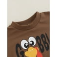 thumbnail image 5 of Bagilaanoe Newborn Baby Girl Boy Thanksgiving Romper Sweatshirt Long Sleeve Bodysuit Turkey Letter Print Pullover 3M 6M 12M 18M Fall Tops, 5 of 9