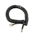 thumbnail image 1 of Phone Handset Spiral Coiled RJ9 4P4C Telephone Extension Cable Line Black, 1 of 2