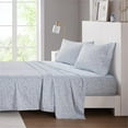 thumbnail image 2 of Intelligent Design Printed Microfiber Sheet Set in Blue Chevron Full, 2 of 15