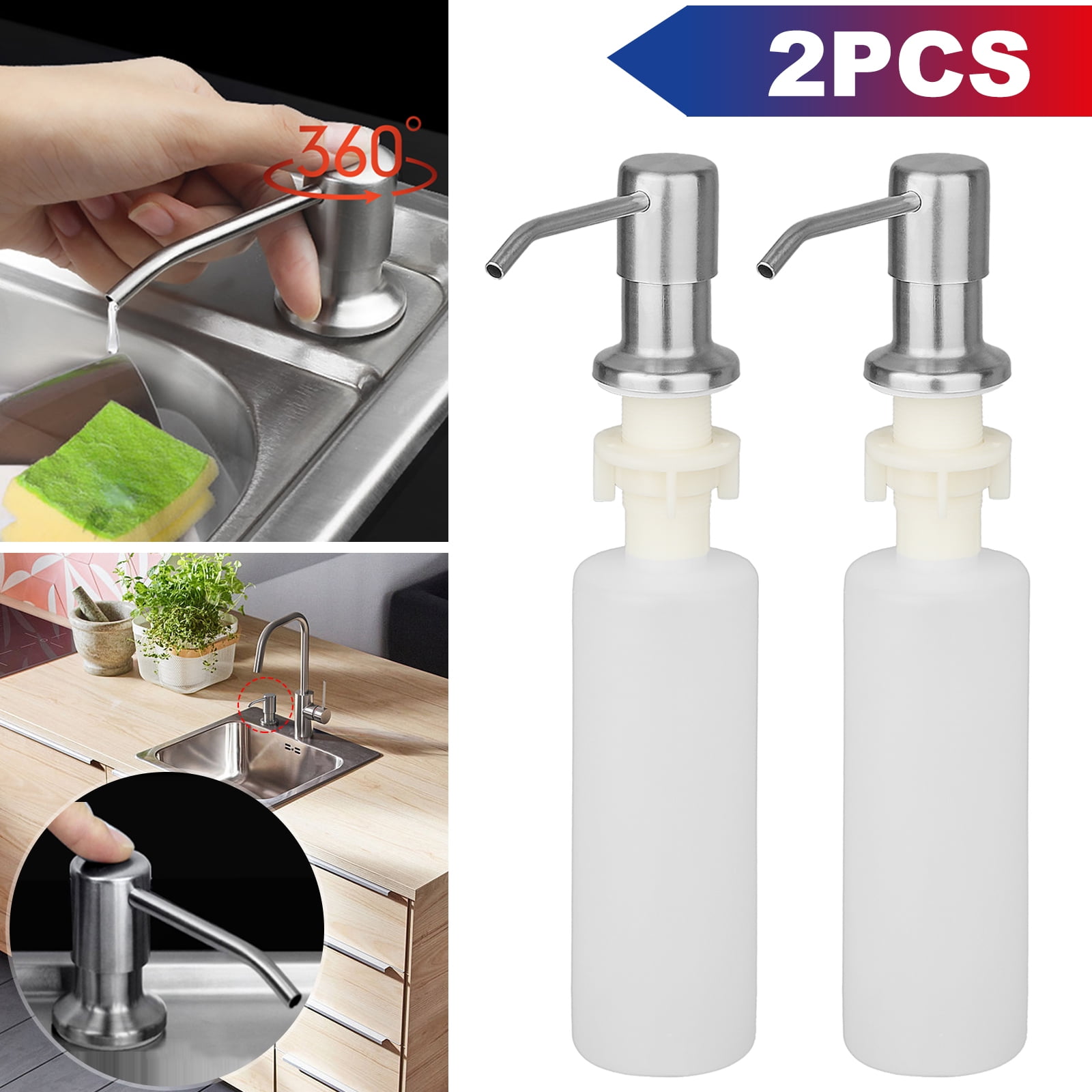 2020 DIY Soap Dispenser Pump & 47" Extension Tube Kit Fits Kitchen Sink Dishing