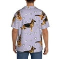 thumbnail image 5 of Cauagu German Shepherd Dog Men's Short Sleeve Button Down Hawaiian Shirt for Men Bowling Shirts Casual Summer Beach Shirt,X-Large, 5 of 6