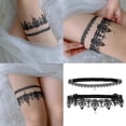thumbnail image 4 of 2pcs / atractivas de encaje pierna muslo liguero cinturón S negro Hugo liga nupcial de la boda, 4 of 7