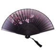 thumbnail image 1 of Japanese Style Hand Fans Set Traditional Silk Folding Fans For Home Dance Performance Asian Decorative Fans Extra Large Balloons Fan Handheld Folding Colorful Party Decorations for Girls It's A Boy, 1 of 6