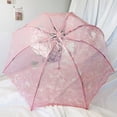thumbnail image 5 of Slccxzc Lace Heart Transparent Folding Umbrella, Romantic Windproof Travel Umbrella for Rain Sun, 5 of 7