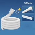 thumbnail image 1 of CNKOO Washing Machine Water Pipe Hose Faucet Pipe Air Conditioning Drain Pipe Faucet Extension Connector Hose For Bathroom Kitchen 1m, 1 of 9