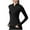 Black, variant on Women Long Sleeve Workout Tops Lightweight Half Zip Up Slim Fit Athletic Yoga Running Casual Shirts with Thumb Holes Black XXXL