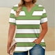 thumbnail image 2 of Mujeres Tops Casual V-Cuello Impreso Oversized Mangas Cortas Camiseta Top, Poliéster Verano Primavera, 2 of 5