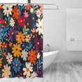 thumbnail image 2 of Yayeee Shower Curtain with Hooks 72"x72" Waterproof Fabric Bathroom Hanging Decor, Bright Colorful Flowers Pattern, 2 of 5