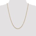 thumbnail image 2 of Real 14kt Yellow Gold 3mm Diamond Cut Round Open Link Cable Chain; 24 inch; for Adults and Teens; for Women and Men, 2 of 5