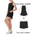 thumbnail image 5 of LANGWYQU Sleeveless Kids Girls Sport Yoga Dress Sets Children Dress & Shorts, 5 of 5