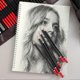 thumbnail image 4 of Ensemble de crayons à croquis, kit de dessin artistique, fusain, gomme, stylo, outil d'extension de rideau, fournitures scolaires, 4 of 4